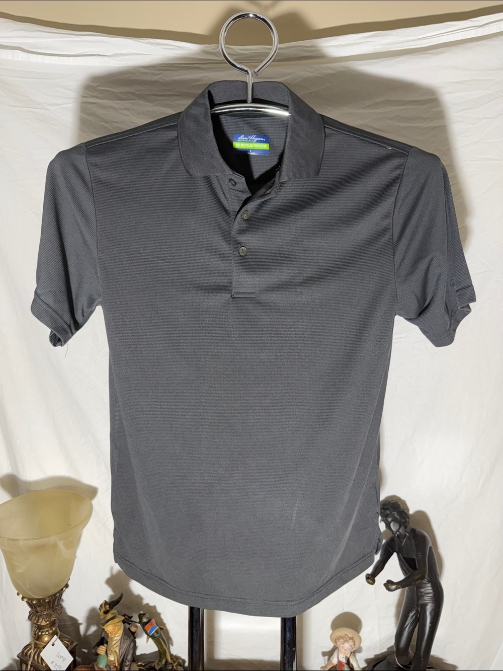 Hogan Men's Short-Sleeve Polo Shirt in Charcoal